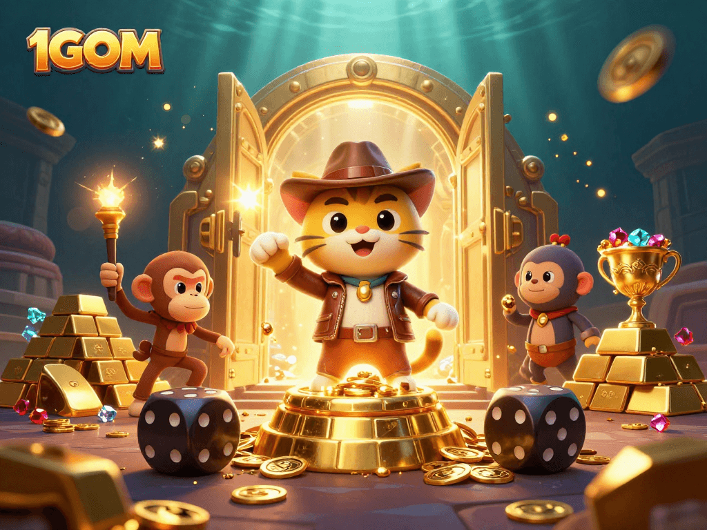 Bet big with 1GOM in the vibrant world of casino adventures filled with treasures.