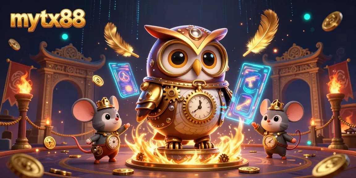 Experience the excitement of mytx88 with a vibrant 3D casino scene featuring dynamic characters and rich gaming elements.