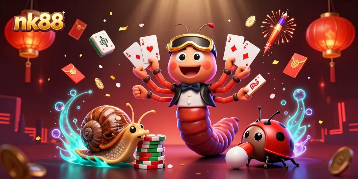 nk88 engaging players in an exciting casino scene with vibrant characters and game elements