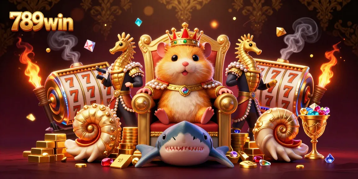 Experience excitement with 789win's royal hamster king and golden treasures in a vibrant casino adventure.