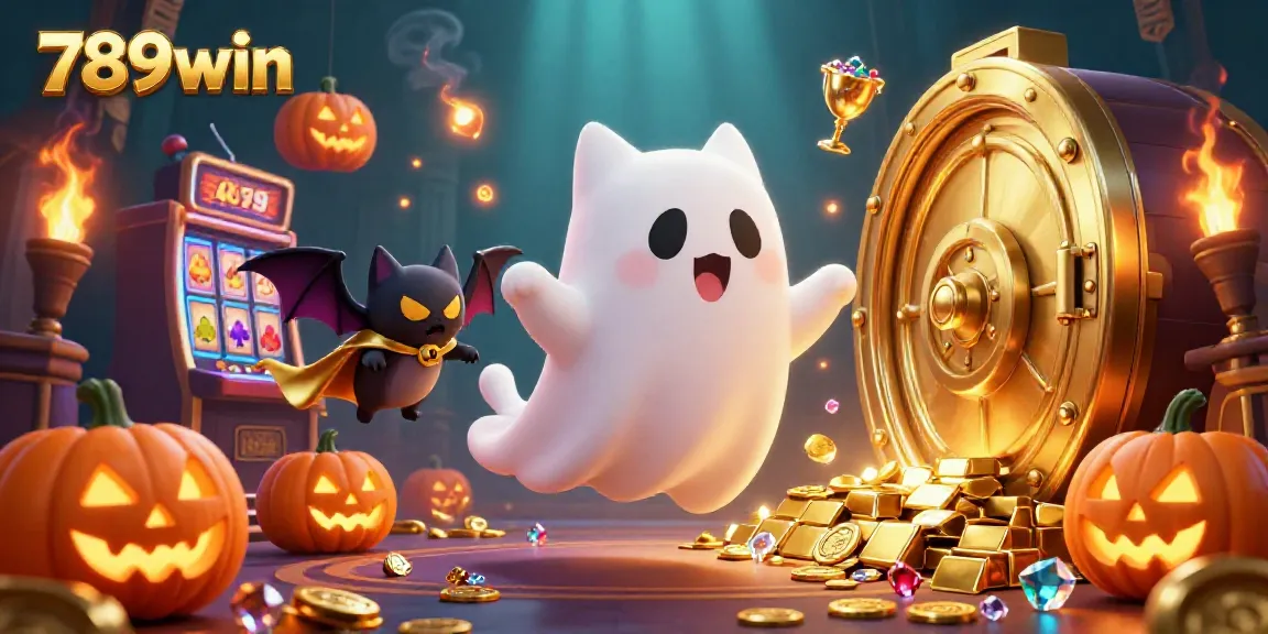 Experience the vibrant scene of 789win with animated casino characters bringing excitement to the gaming atmosphere.
