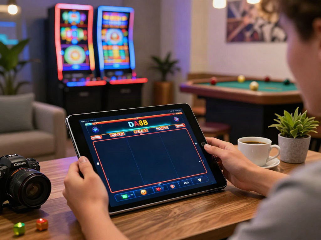 Engaging user experience on DA88 online gambling platform with vibrant visuals.