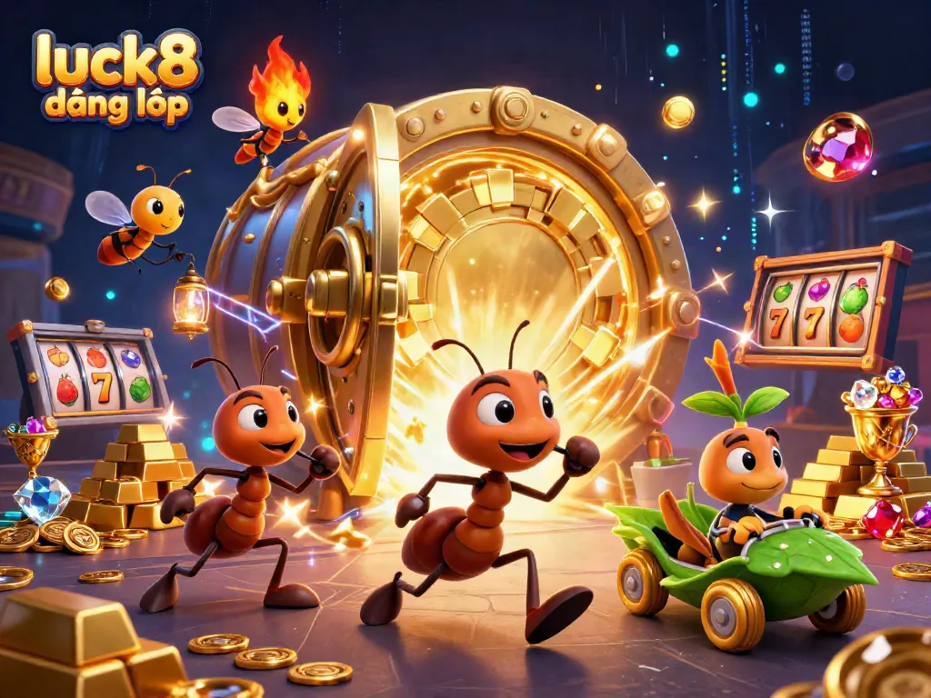 Engage with the exciting luck8 đăng nhập experience as ants pull off a heist with golden poker chips.