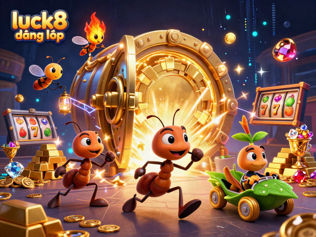 Engage with the exciting luck8 đăng nhập experience as ants pull off a heist with golden poker chips.