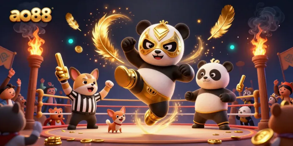 Engage with ao88's dynamic gaming experience featuring vibrant animal spectators and thrilling casino action.