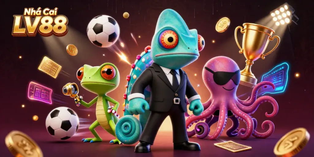 Engage in thrilling gameplay at Nhà Cái LV88 featuring fun characters and animated sports elements.