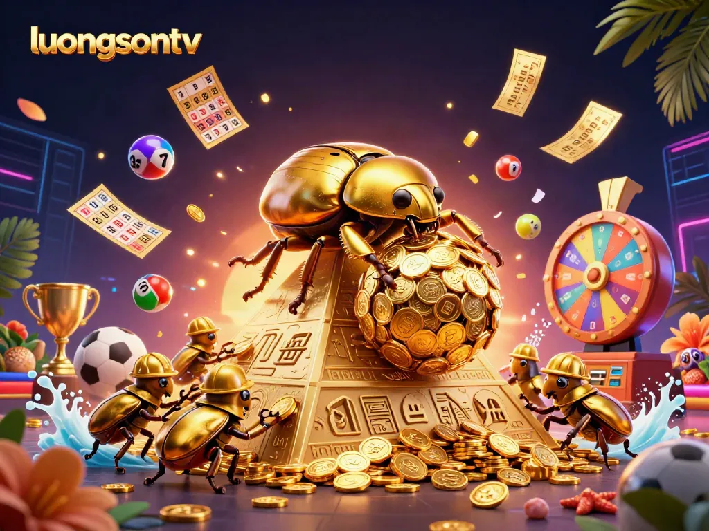 Experience thrilling sports betting action with luongsontv in this vibrant 3D casino scene.