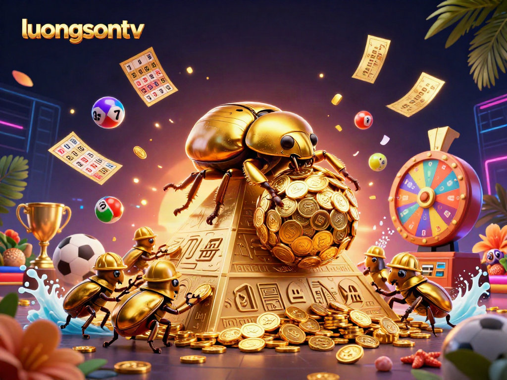 Experience thrilling sports betting action with luongsontv in this vibrant 3D casino scene.