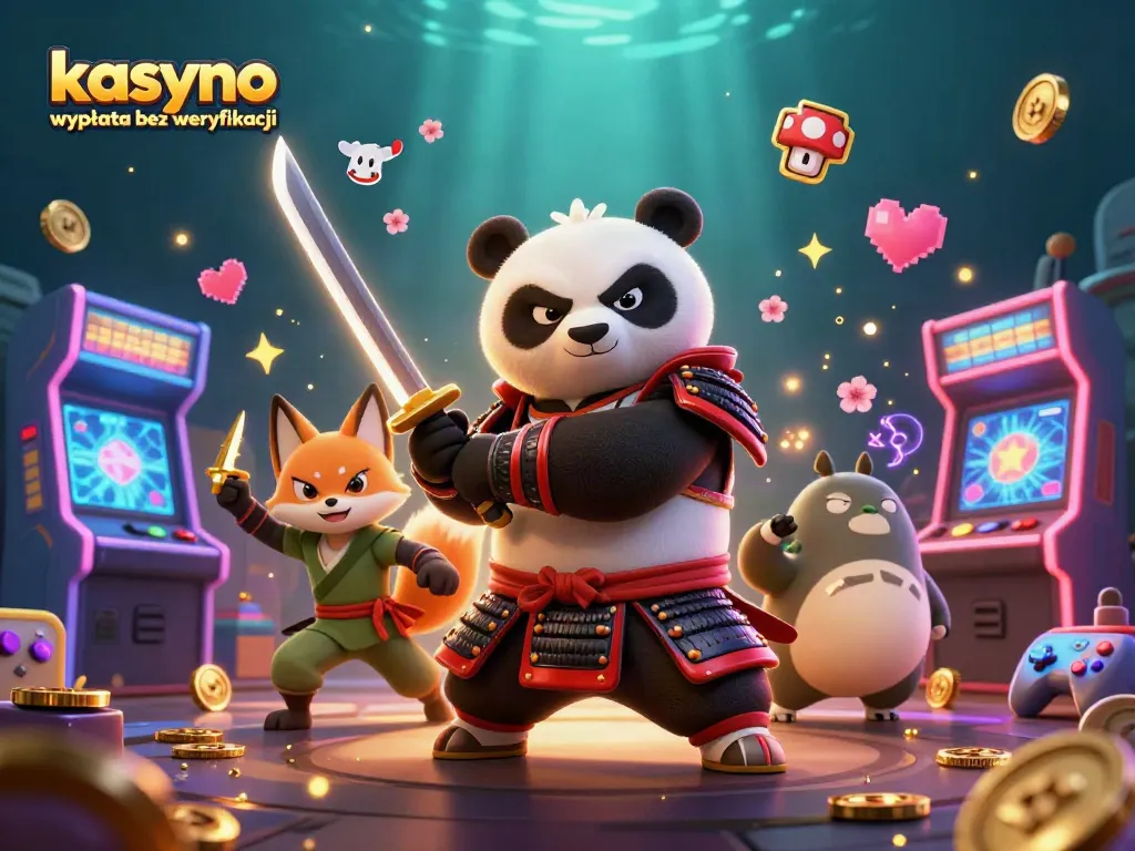 Experience kasyno wypłata bez weryfikacji with a vibrant 3D illustration showcasing casino-themed characters.