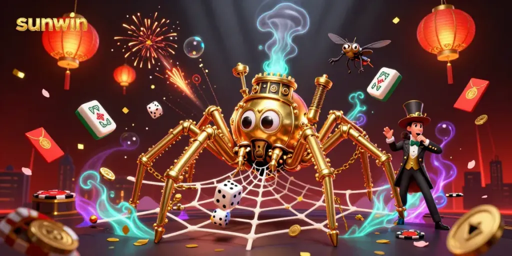 Engage in thrilling gameplay with sunwin, featuring steampunk elements and festive decorations.