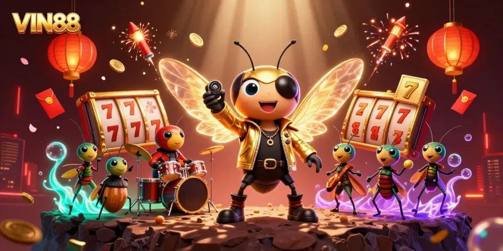Experience thrilling gameplay with VIN88, featuring vibrant slots and engaging characters.