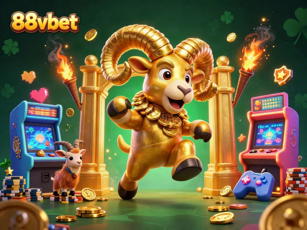 Experience thrilling games at 88vbet, featuring a vibrant 3D illustration capturing the excitement of casino playing.