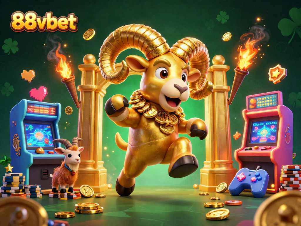 Experience thrilling games at 88vbet, featuring a vibrant 3D illustration capturing the excitement of casino playing.