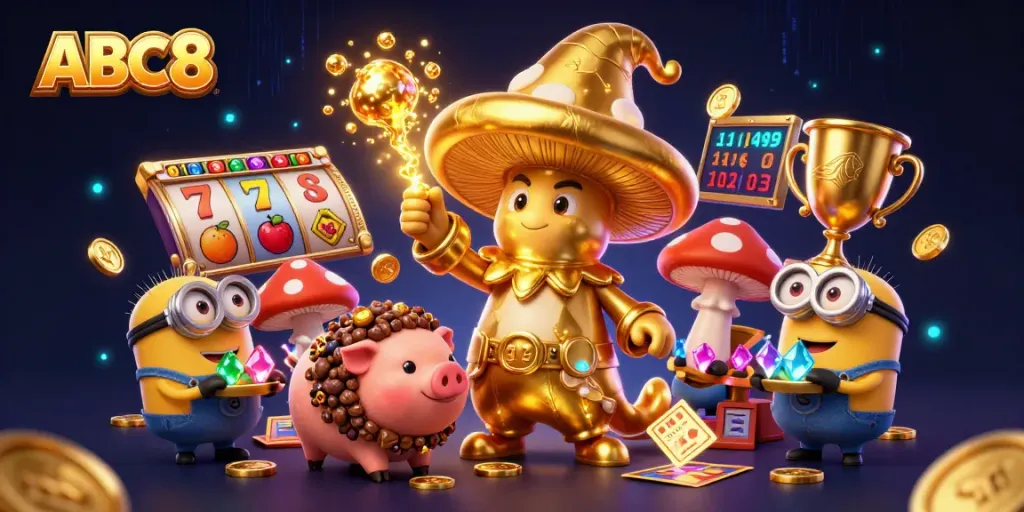 Engage with ABC8’s vibrant gaming scene filled with magical treasures and exciting slot machines.