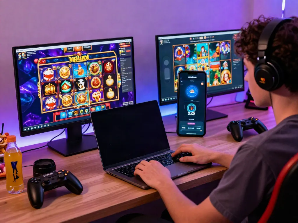 Exciting slot Thailand online gaming session with desktop and mobile interfaces.