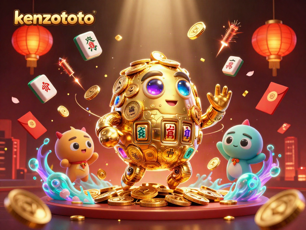 Experience the secure kenzototo login platform with dynamic gaming elements and golden visuals.