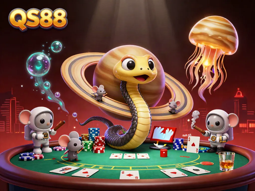 Experience thrilling gameplay with QS88, as mice bet on the cosmic roulette of Saturn's rings!