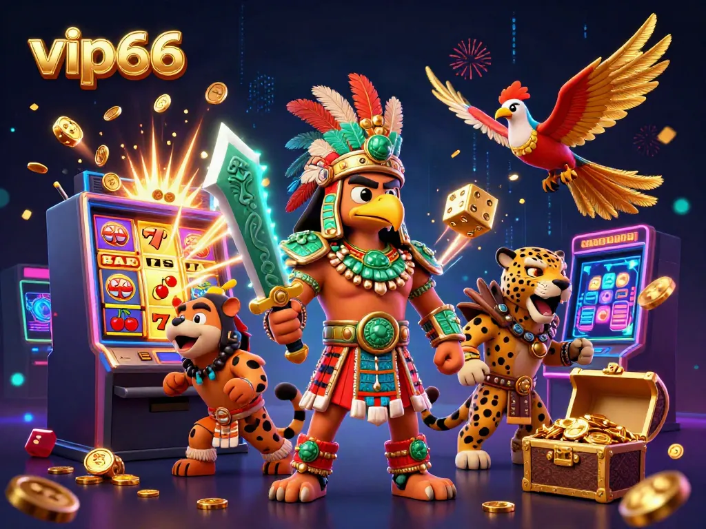 Experience the excitement of vip66 with vibrant jackpot action and dynamic casino characters.