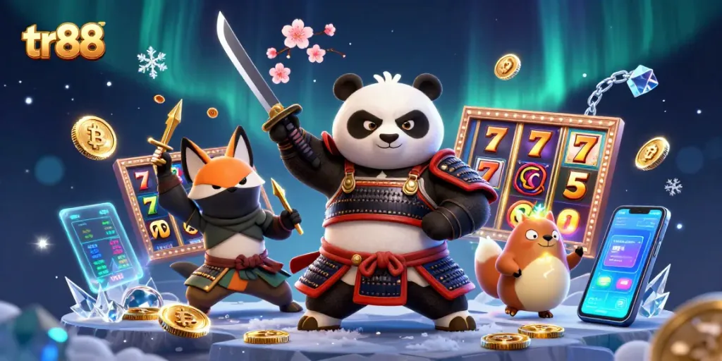 Spin the slots with tr88 as a fierce panda samurai and ninja fox join the action!