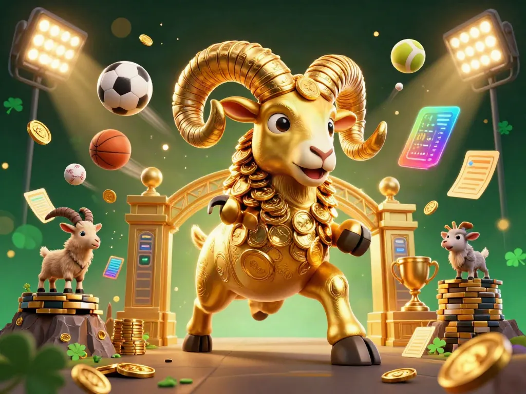 Experience thrilling gameplay at 123b, featuring a dynamic scene with a golden ram charging towards victory.