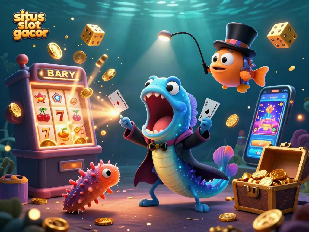 Experience situs slot gacor with a magical underwater blackjack scene and jackpot excitement.