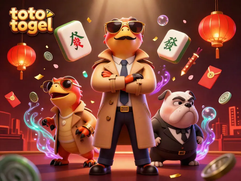 Menghadirkan suasana seru toto togel dengan tiga raptor yang menyamar memasuki lounge VIP kasino.