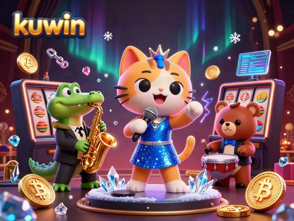 Experience the thrill of kuwin casino with a lively 3D scene featuring characters and vibrant game elements.