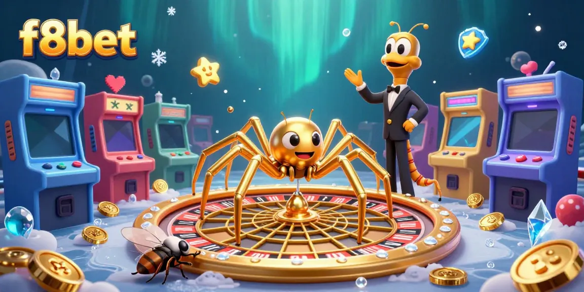 Engage in thrilling gameplay with f8bet at this dynamic casino scene featuring a roulette wheel.