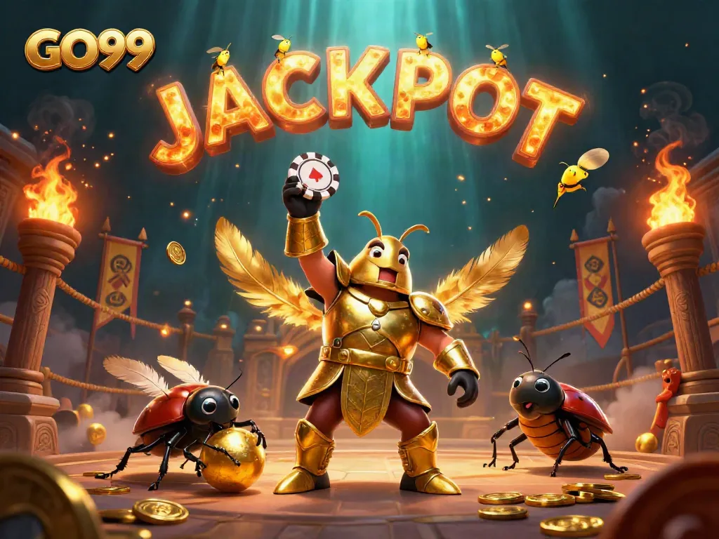 Engage with GO99 as heroic characters celebrate a victorious moment in a dynamic wagering scene.